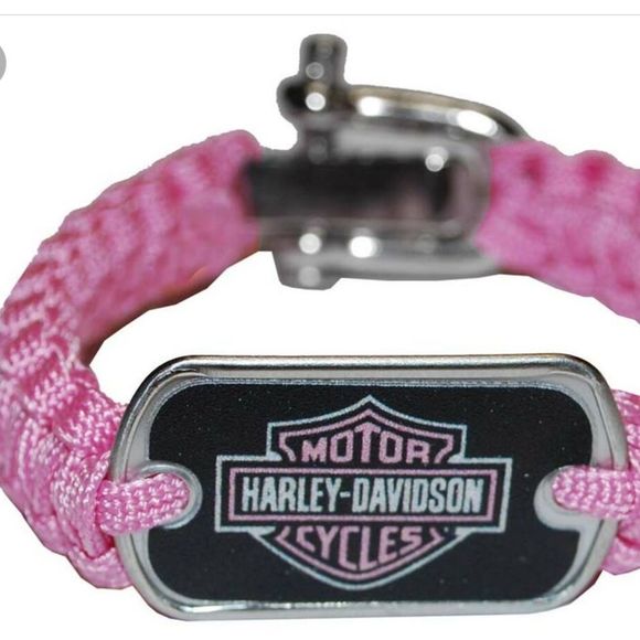 Pink Harley Davidson survival strap bracelet - Picture 8 of 9